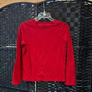 Wonder Nation Vibrant Red Long Sleeve Tee